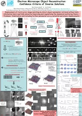 Electron Microscope Object Reconstruction: Confidence Criteria of Inverse Solutions