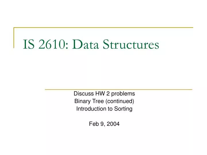 is 2610 data structures