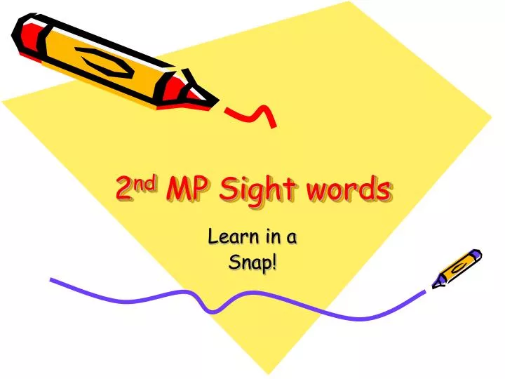 2 nd mp sight words
