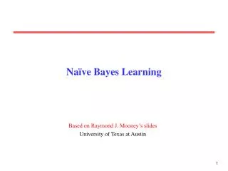 na ve bayes learning