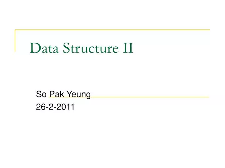 data structure ii