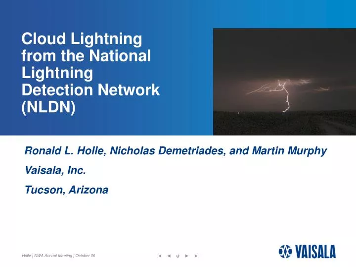 cloud lightning from the national lightning detection network nldn