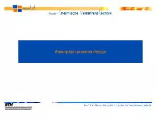 Absorption process design