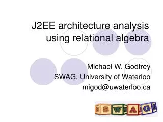 J2EE architecture analysis using relational algebra