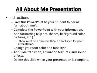 All About Me Presentation