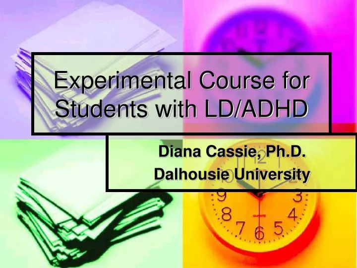 experimental course for students with ld adhd
