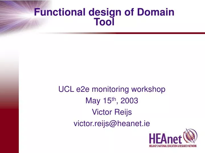 functional design of domain tool