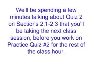 Any questions on the Section 2.3 homework?