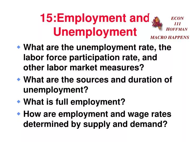 15 employment and unemployment