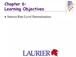 Chapter 6: Learning Objectives