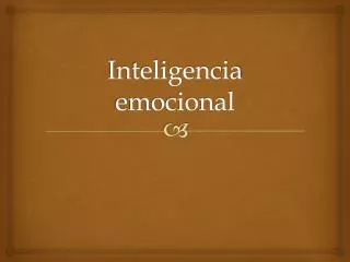 inteligencia emocional