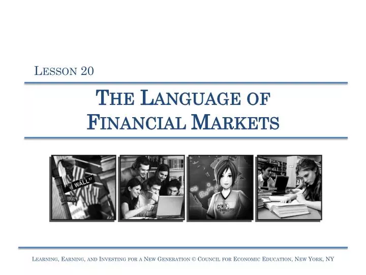 the language of financial markets