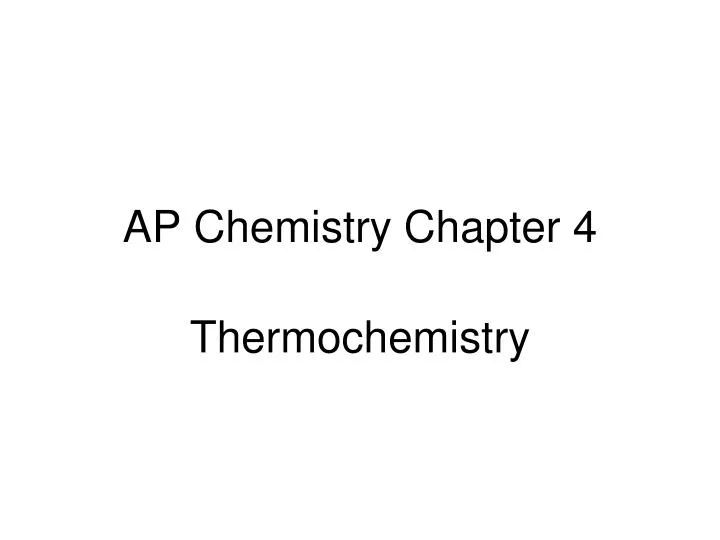 ap chemistry chapter 4