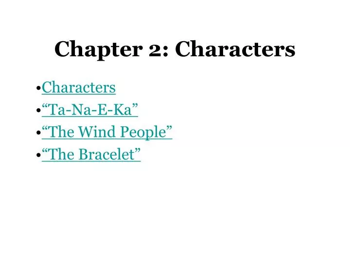 chapter 2 characters