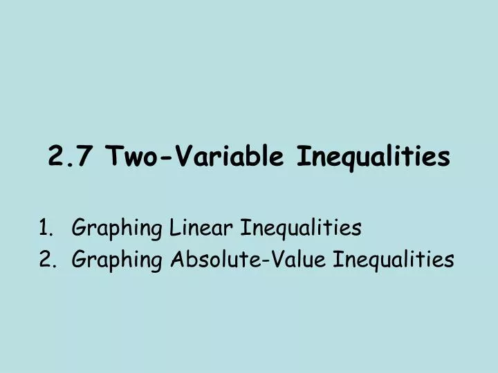 2 7 two variable inequalities
