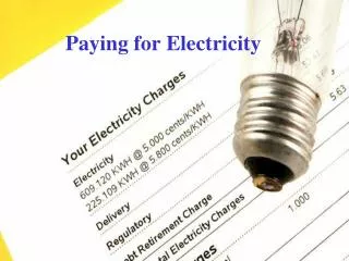 Paying for Electricity