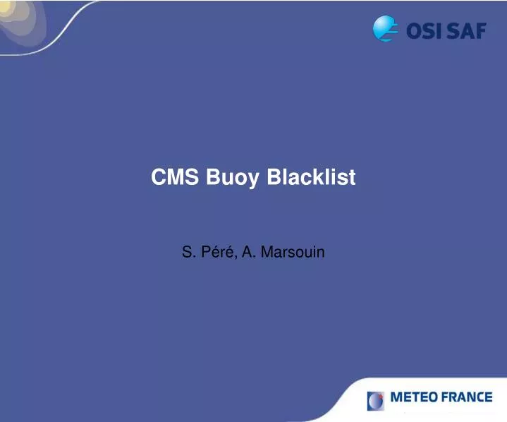 cms buoy blacklist