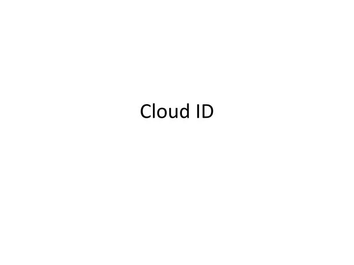 cloud id