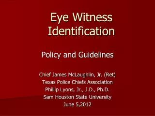 Eye Witness Identification