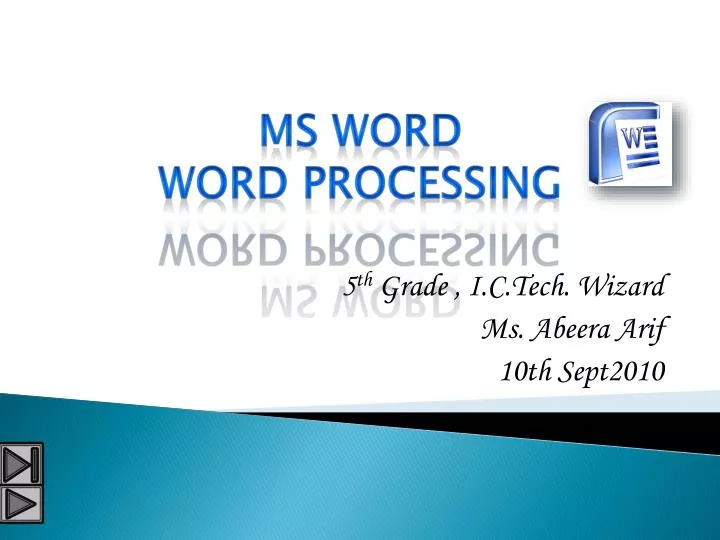 ms word word processing