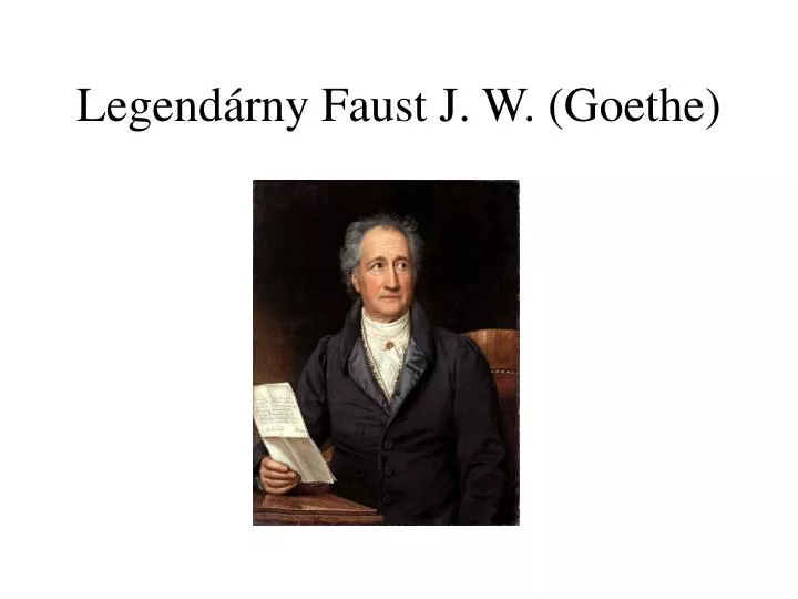 legend rny faust j w goethe