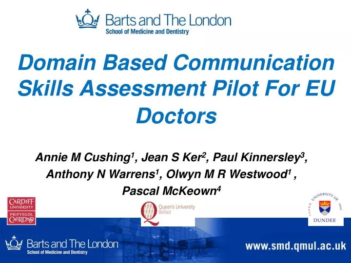 domain based communication skills assessment pilot for eu doctors