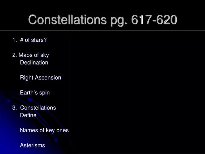 constellations pg 617 620