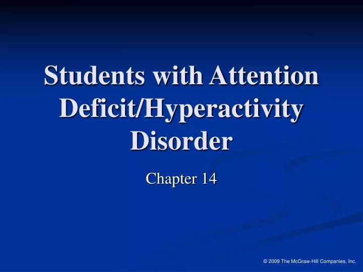 students with attention deficit hyperactivity disorder