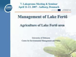 Agriculture of Lake Fert? area