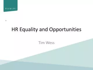 HR Equality and Opportunities