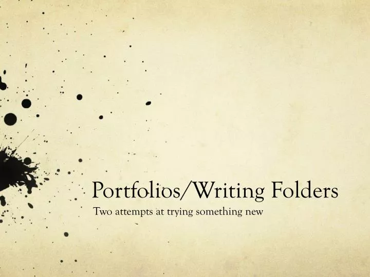portfolios writing folders