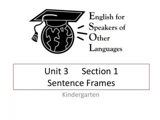 unit 3 section 1 sentence frames