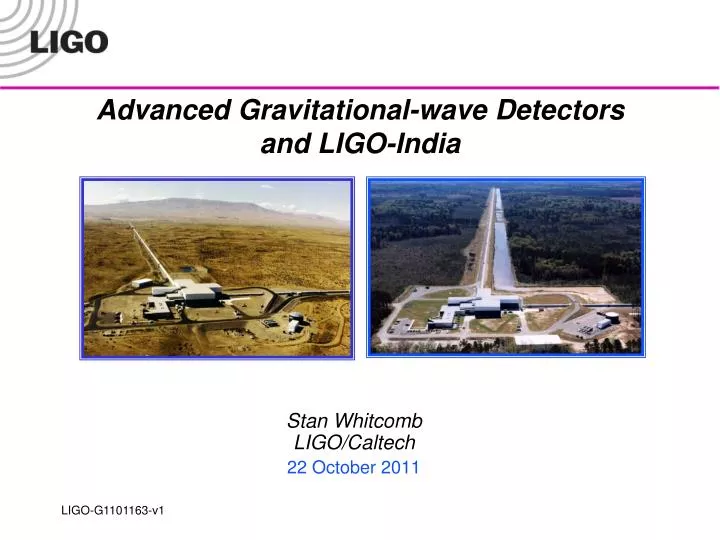 advanced gravitational wave detectors and ligo india