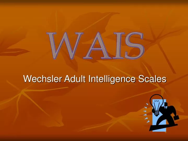 wechsler adult intelligence scales