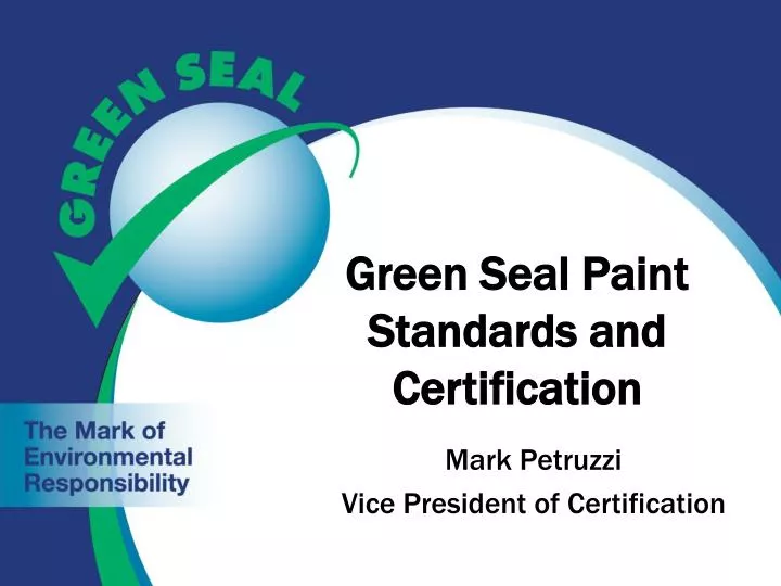 green seal paint standards and certification