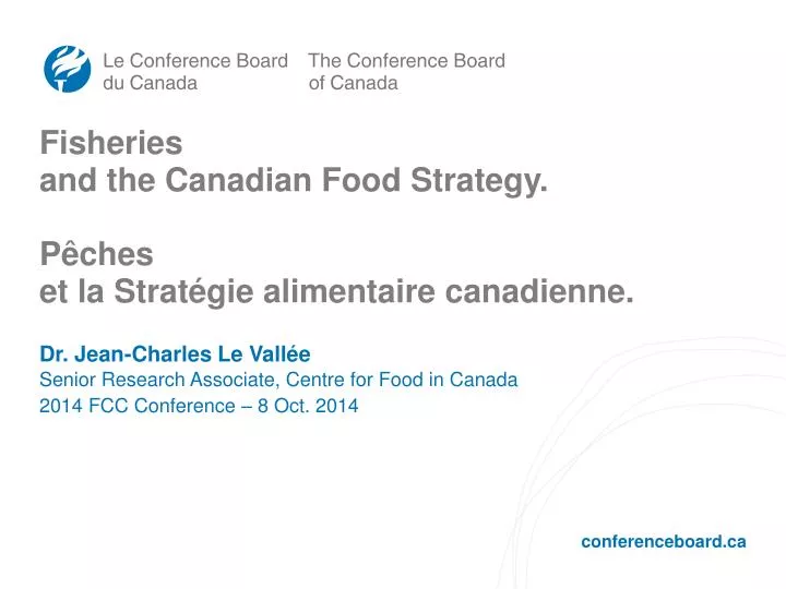 fisheries and the canadian food strategy p ches et la strat gie alimentaire canadienne