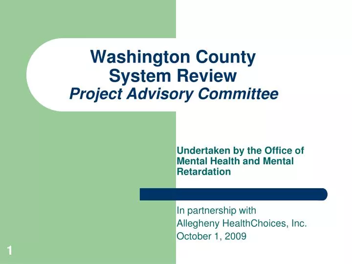 washington county system review project advisory committee
