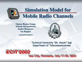 Simulation Model for Mobile Radio Channels