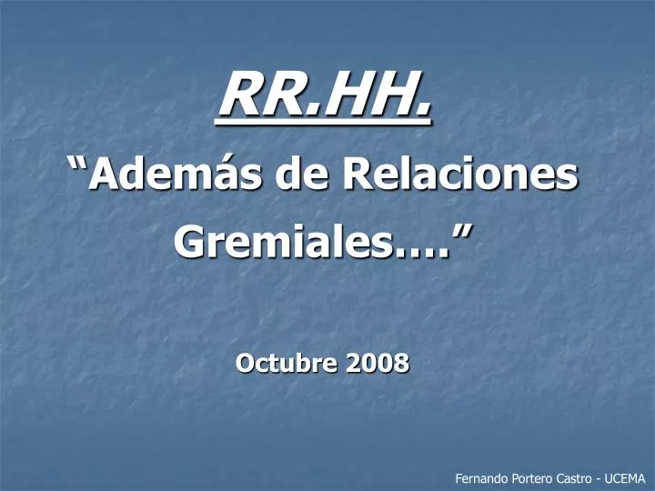rr hh adem s de relaciones gremiales octubre 2008