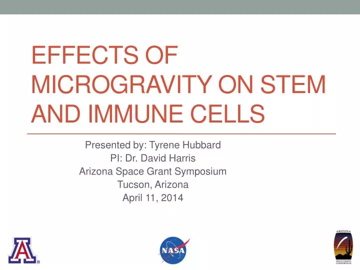 effects of microgravity on stem and immune cells