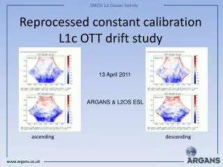 Reprocessed constant calibration L1c OTT drift study