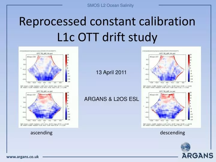 reprocessed constant calibration l1c ott drift study
