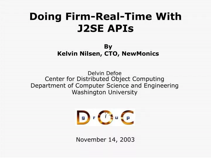 doing firm real time with j2se apis