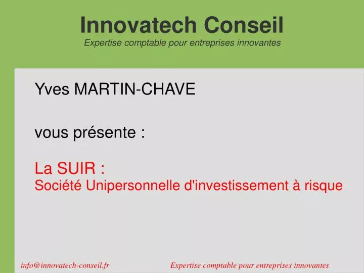 innovatech conseil expertise comptable pour entreprises innovantes