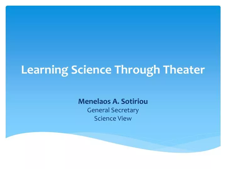learning science through theater