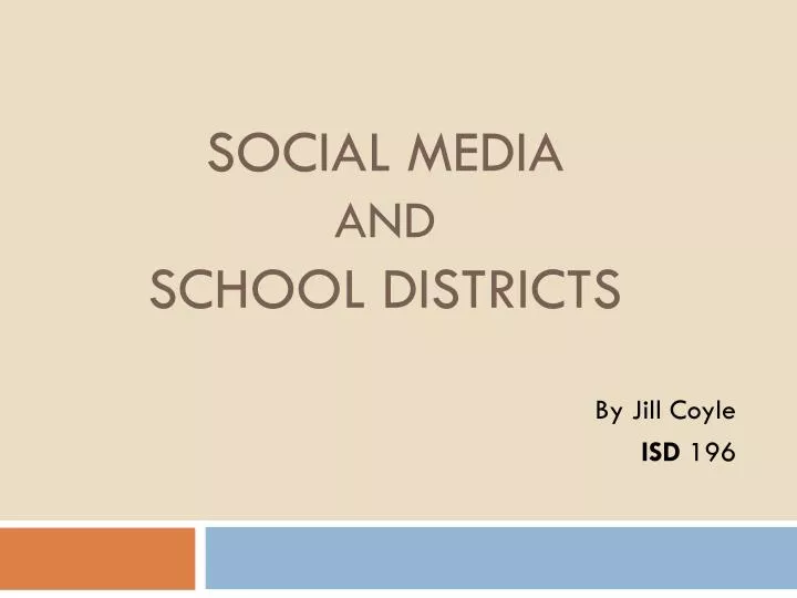 social media and school districts