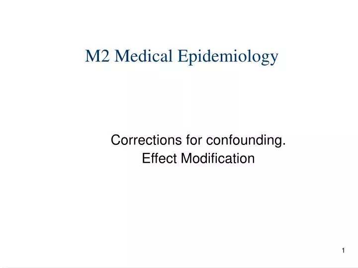 m2 medical epidemiology