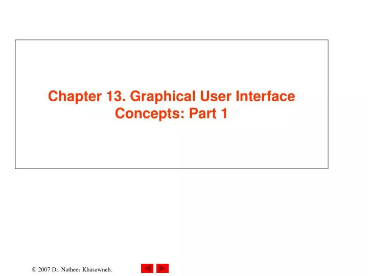 chapter 13 graphical user interface concepts part 1