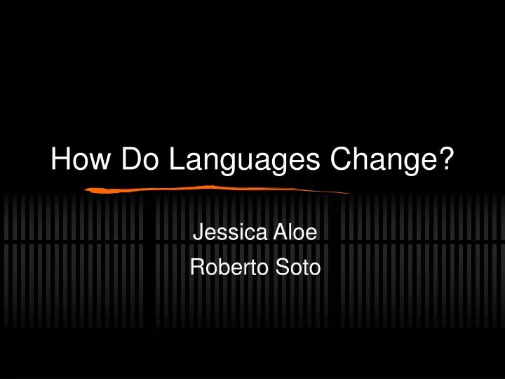 how do languages change