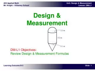 Design &amp; Measurement